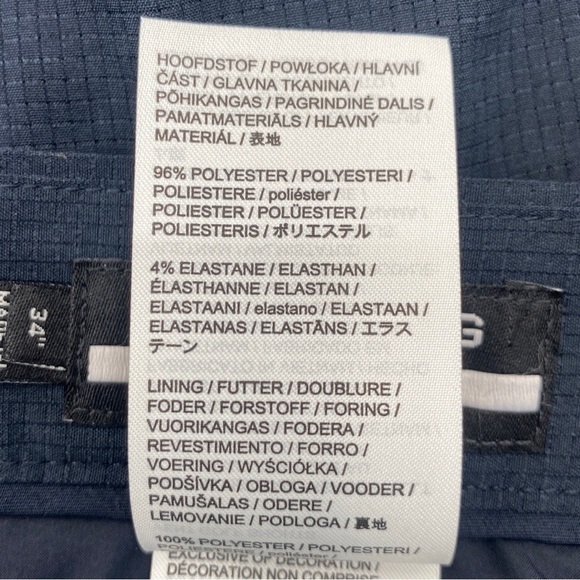 J. Lindeberg Blue Flat Front High Vent Golf Shorts JL Navy Blue Size 34” NWT - Picture 8 of 10